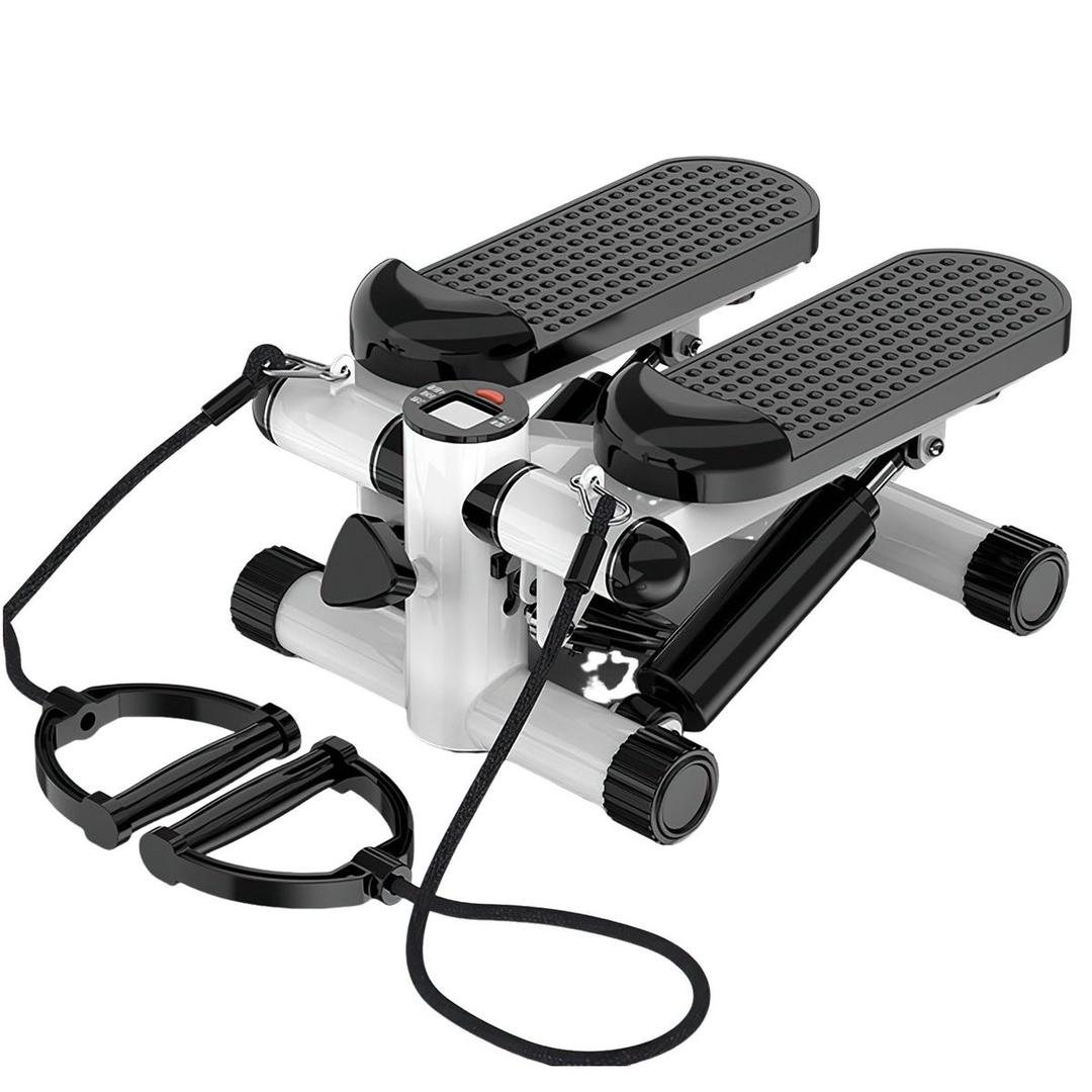 Compact mini stepper with resistance bands